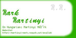 mark martinyi business card